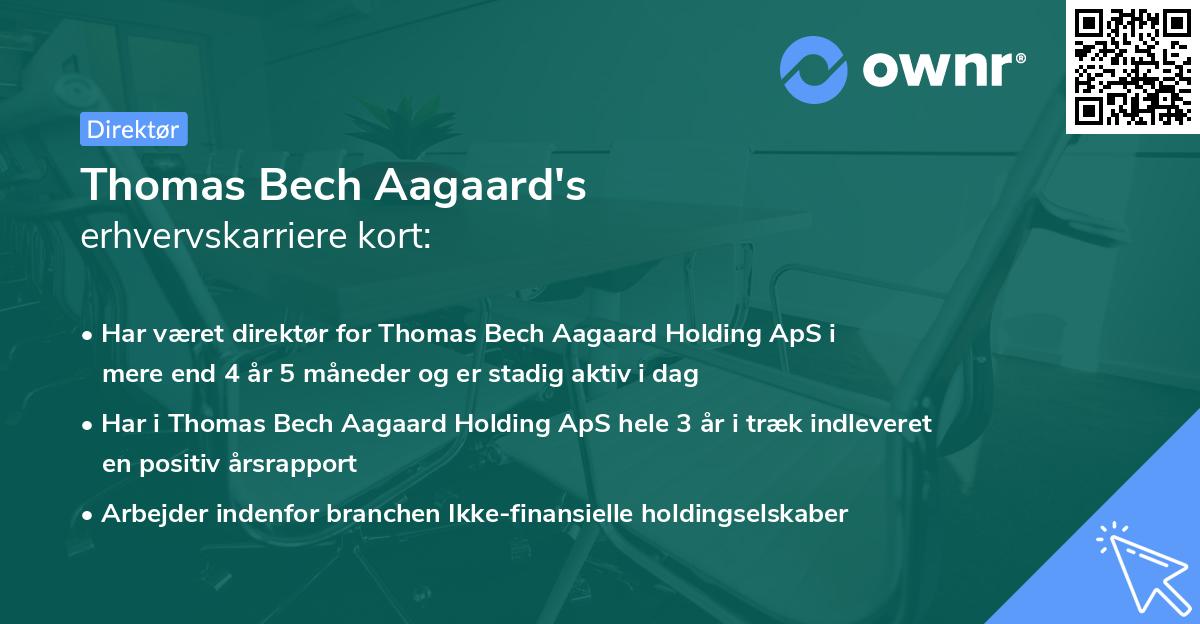 Thomas Bech Aagaard's erhvervskarriere kort