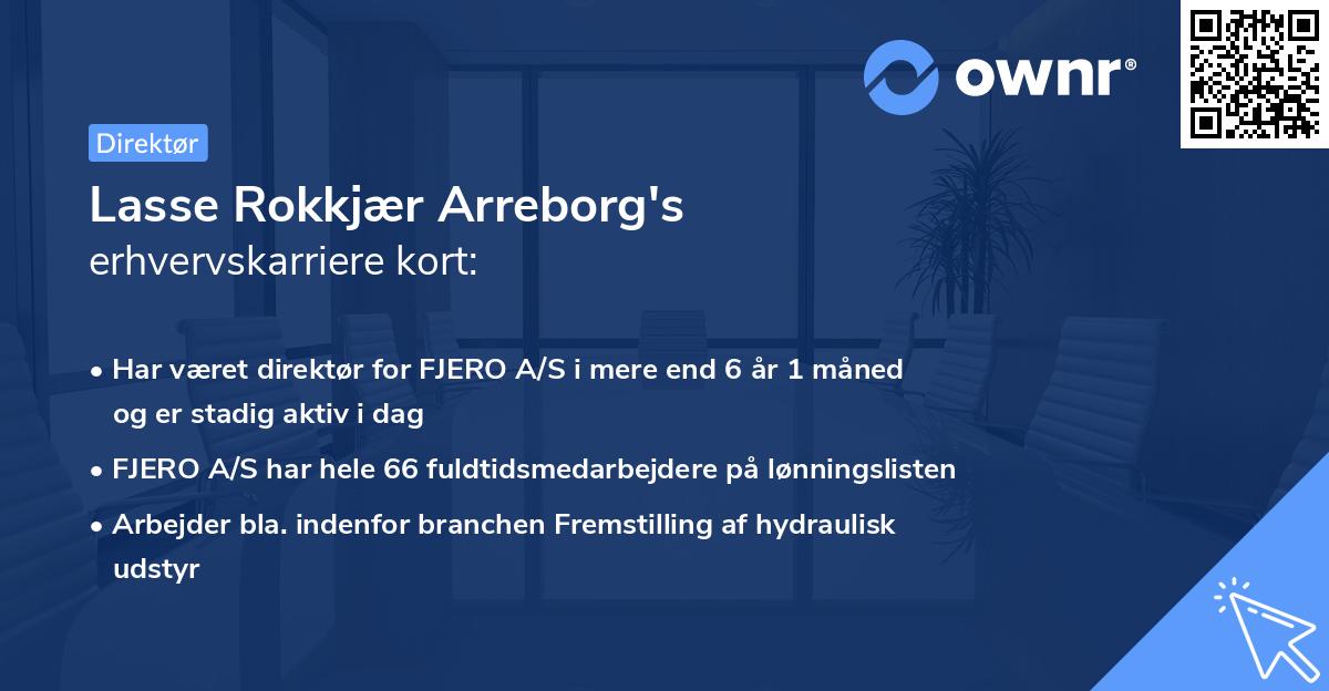 Lasse Rokkjær Arreborg's erhvervskarriere kort