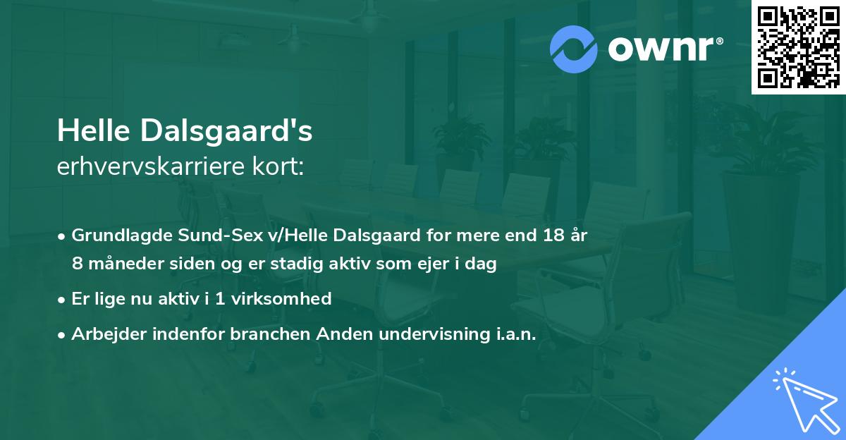 Helle Dalsgaard's erhvervskarriere kort