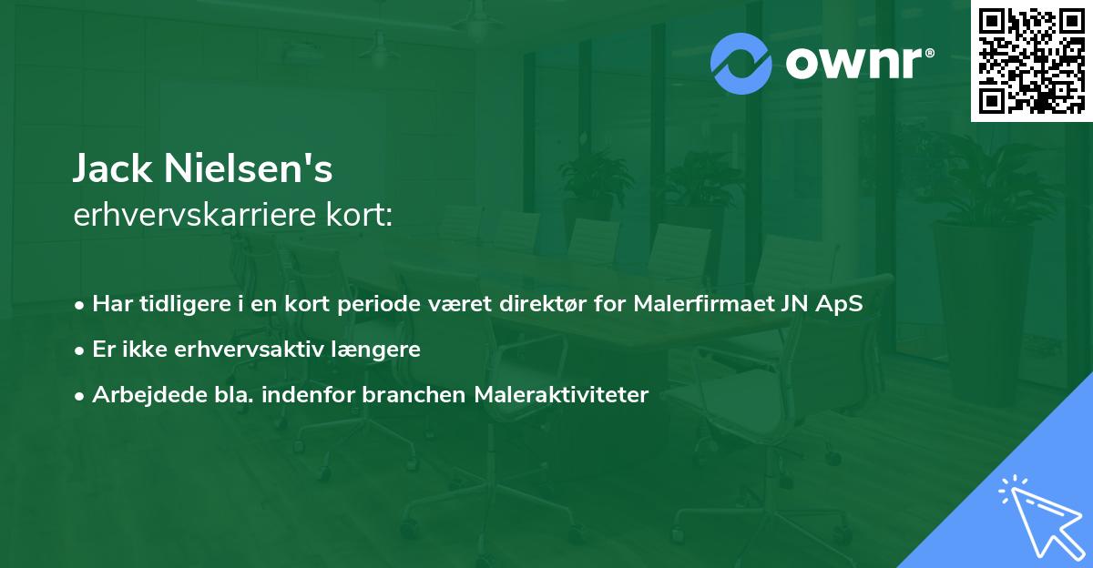 Jack Nielsen's erhvervskarriere kort