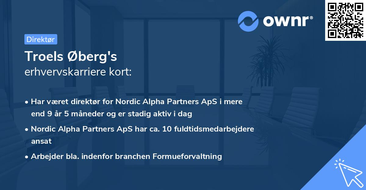 Troels Øberg's erhvervskarriere kort