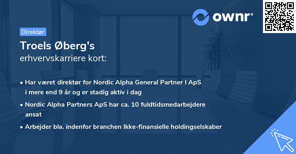 Troels Øberg's erhvervskarriere kort
