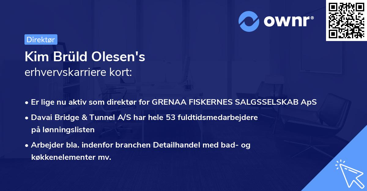 Kim Brüld Olesen's erhvervskarriere kort