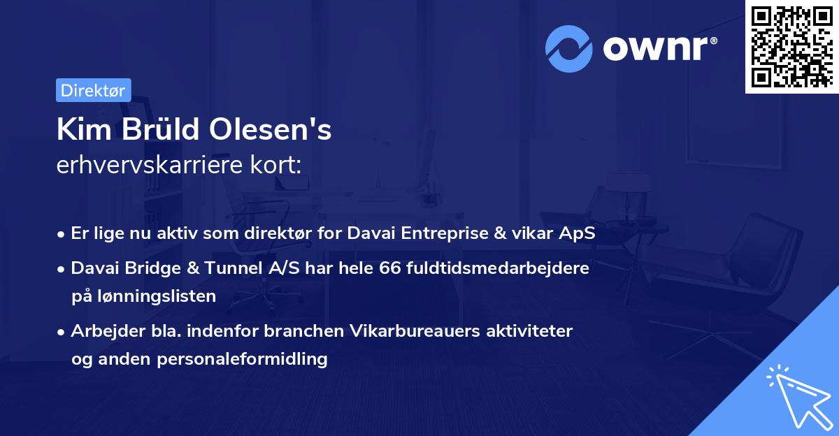 Kim Brüld Olesen's erhvervskarriere kort