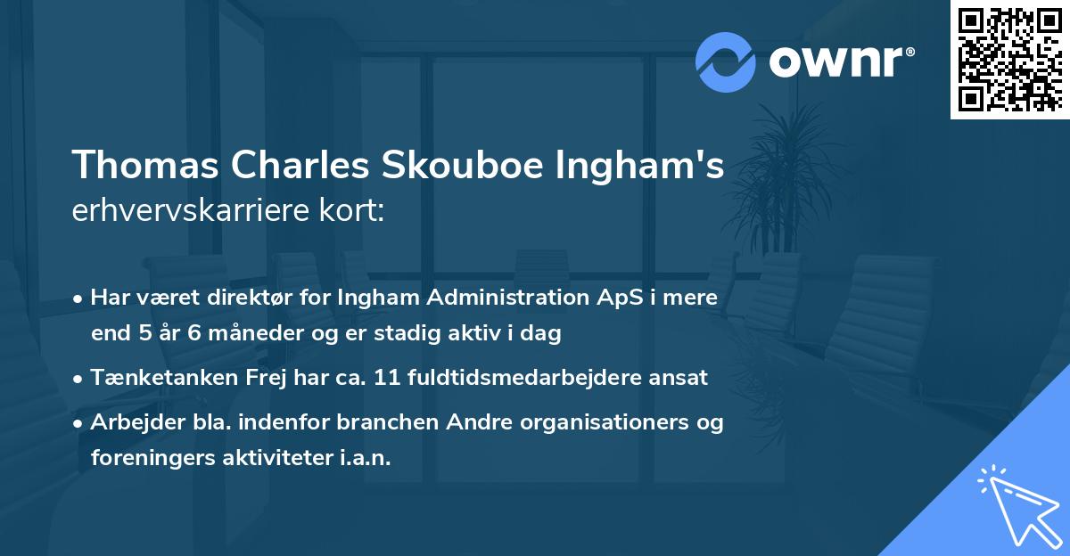 Thomas Charles Skouboe Ingham's erhvervskarriere kort