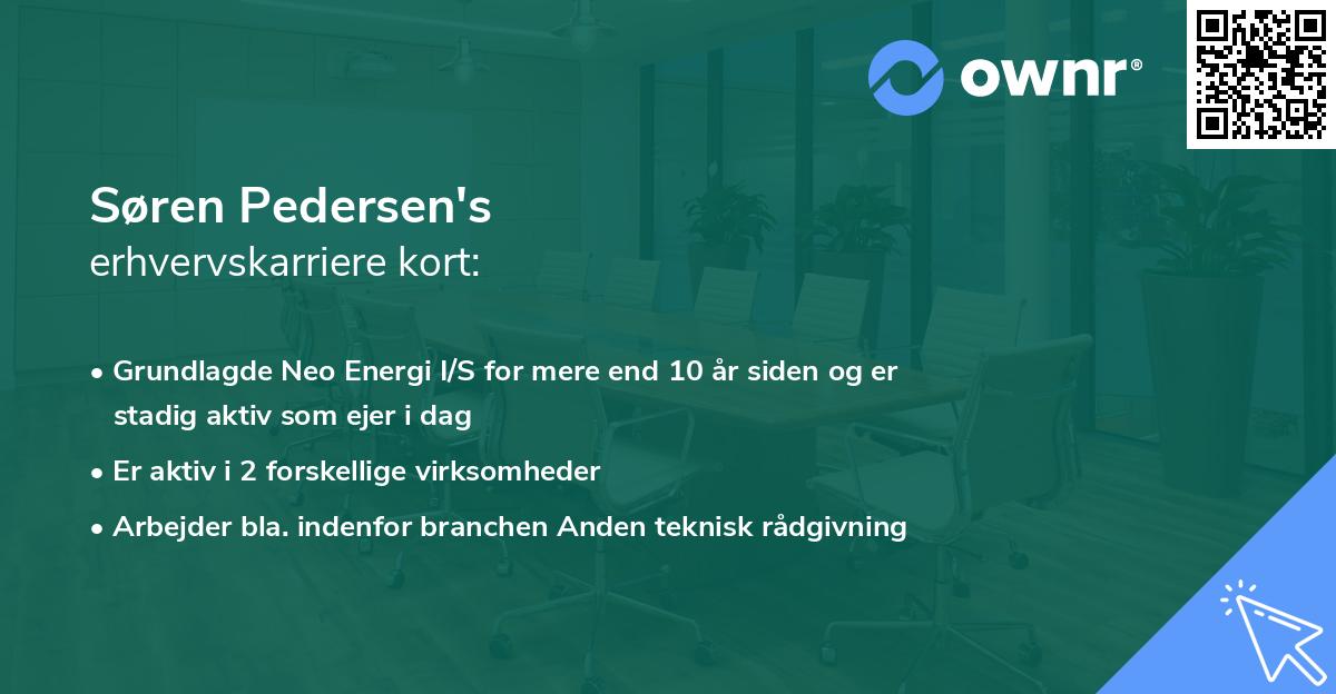 Søren Pedersen's erhvervskarriere kort