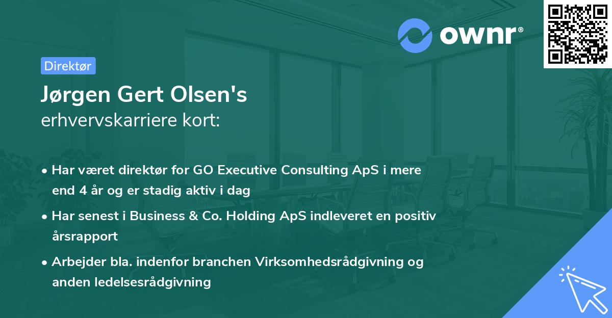 Jørgen Gert Olsen's erhvervskarriere kort