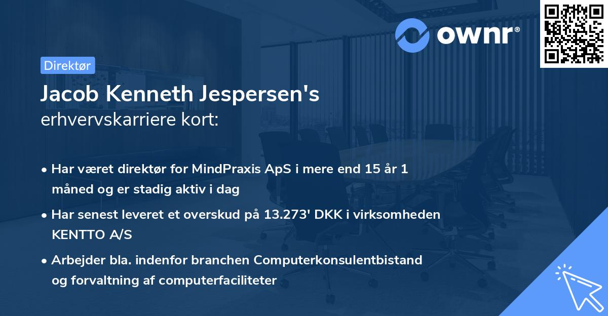 Jacob Kenneth Jespersen's erhvervskarriere kort
