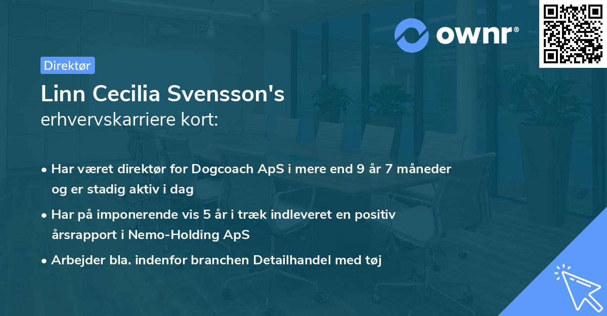 Linn Cecilia Svensson's erhvervskarriere kort