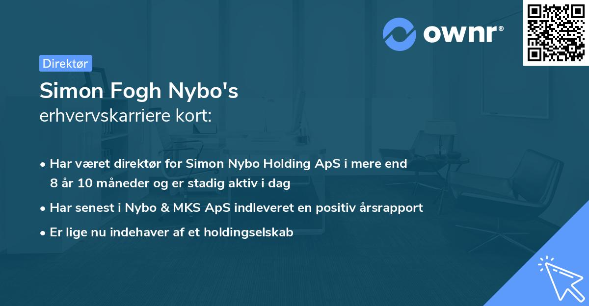 Simon Fogh Nybo's erhvervskarriere kort