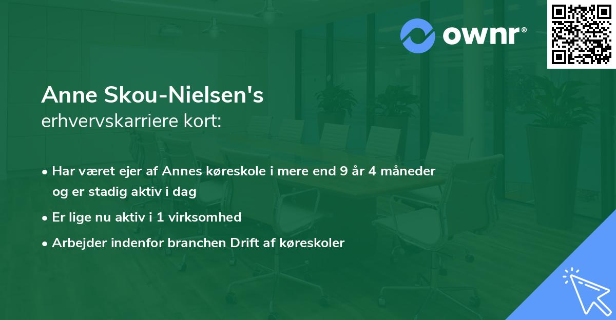 Anne Skou-Nielsen's erhvervskarriere kort