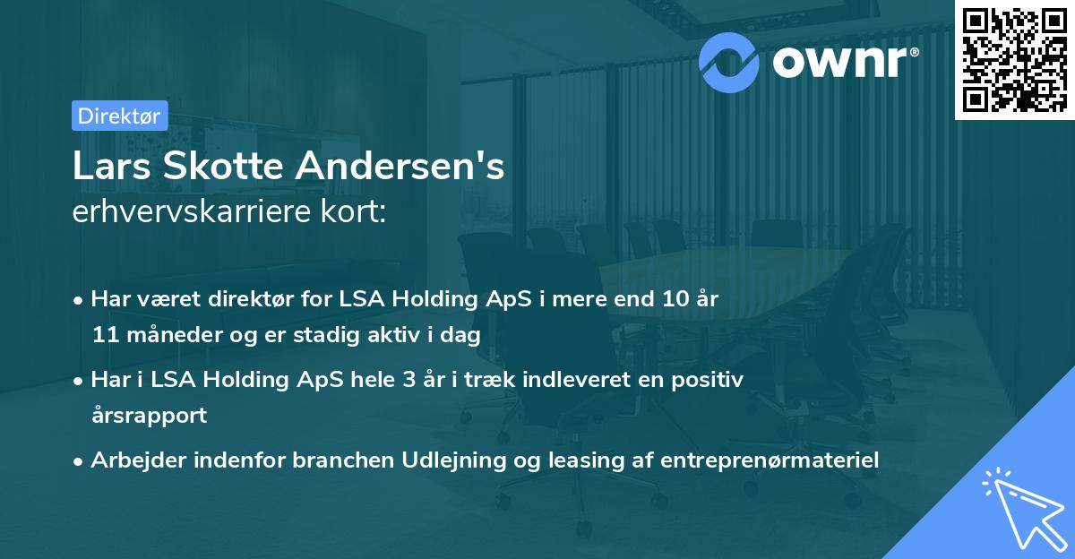 Lars Skotte Andersen's erhvervskarriere kort