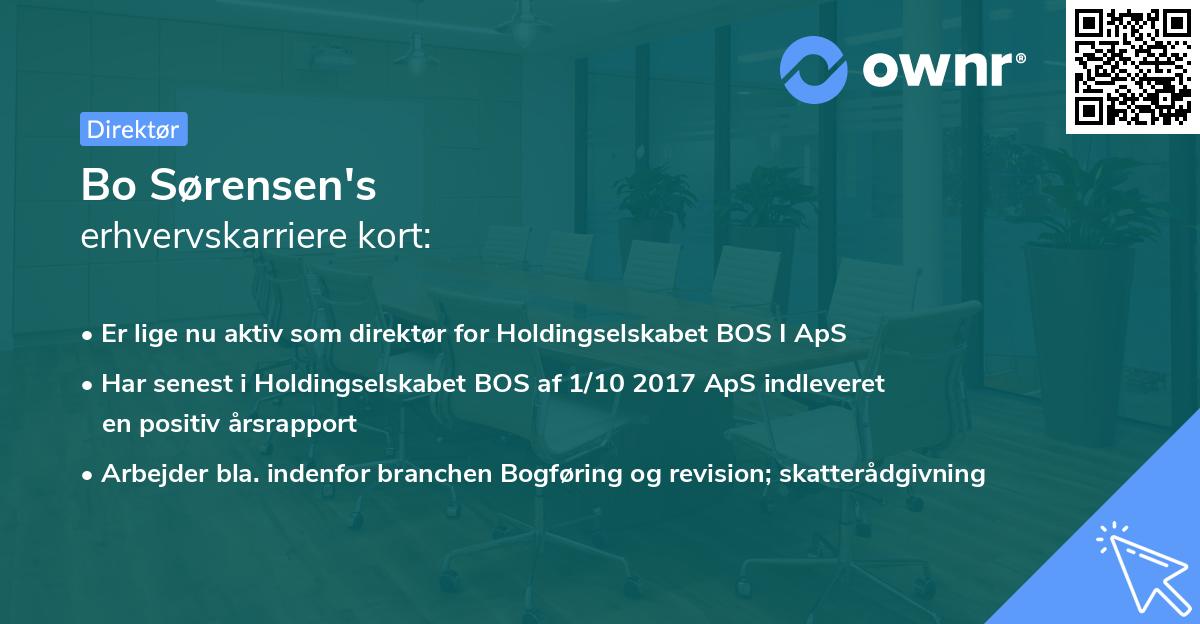 Bo Sørensen's erhvervskarriere kort