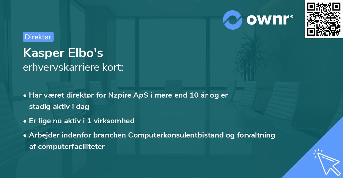 Kasper Elbo's erhvervskarriere kort