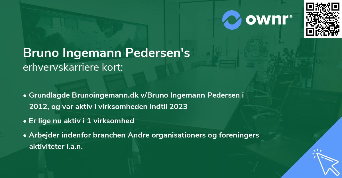 Bruno Ingemann Pedersen's erhvervskarriere kort