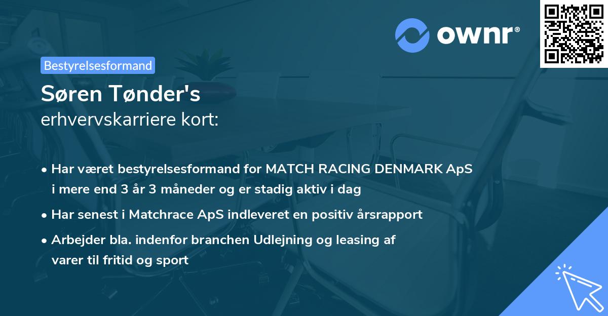 Søren Tønder's erhvervskarriere kort