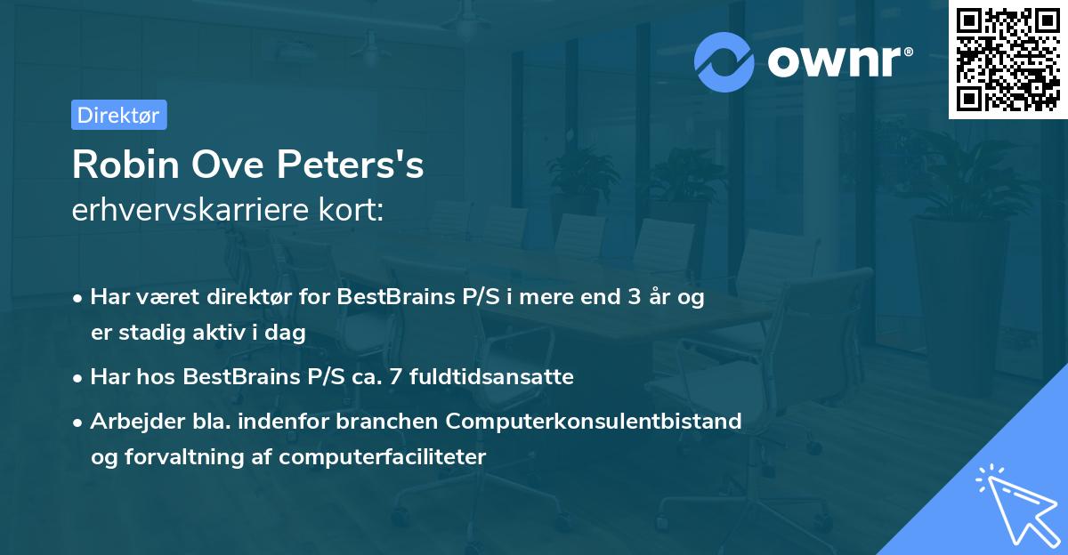 Robin Ove Peters's erhvervskarriere kort