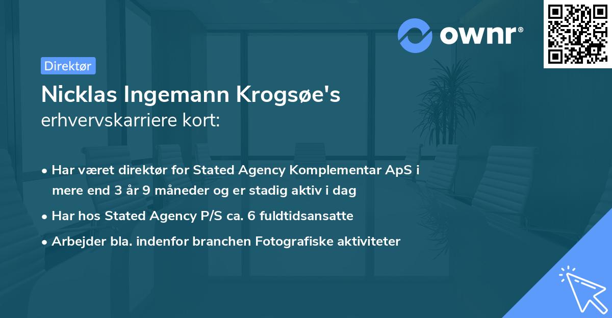 Nicklas Ingemann Krogsøe's erhvervskarriere kort