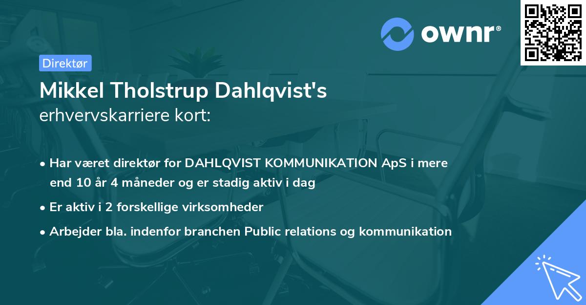 Mikkel Tholstrup Dahlqvist's erhvervskarriere kort