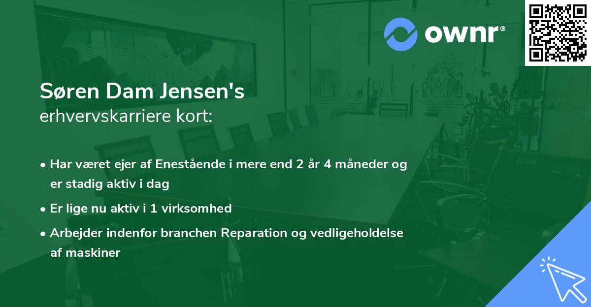 Søren Dam Jensen's erhvervskarriere kort
