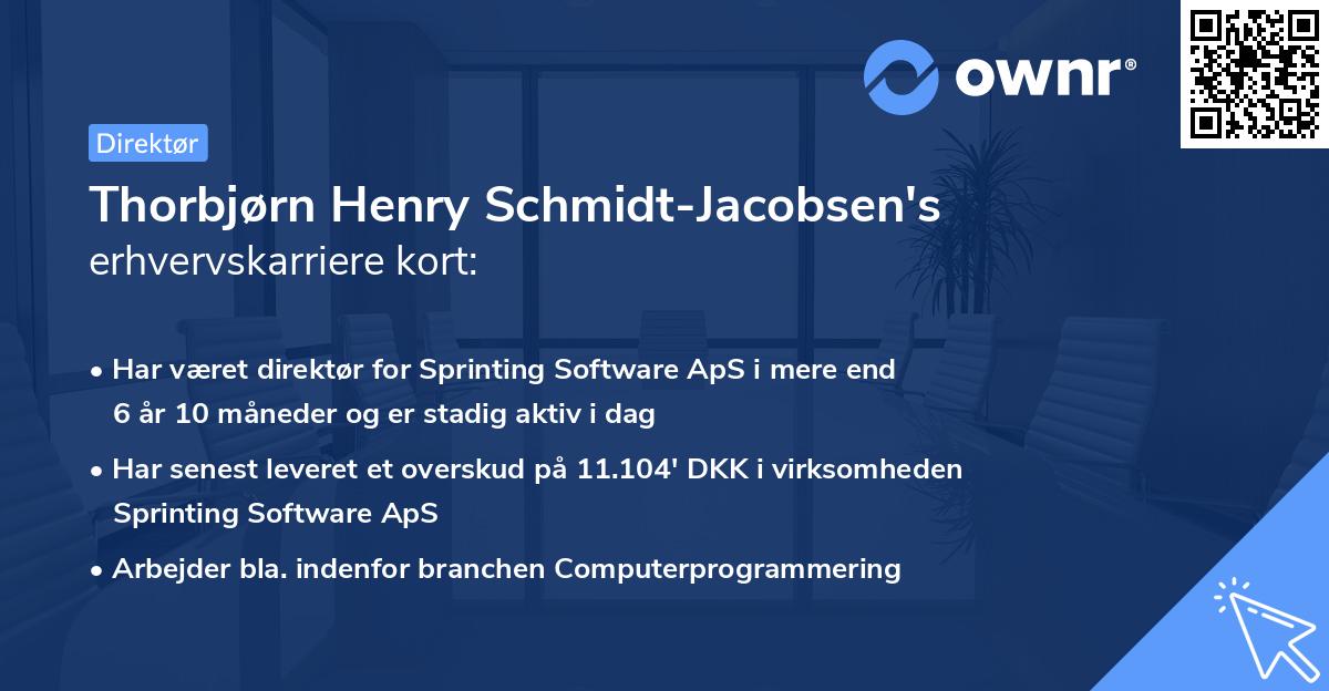 Thorbjørn Henry Schmidt-Jacobsen's erhvervskarriere kort