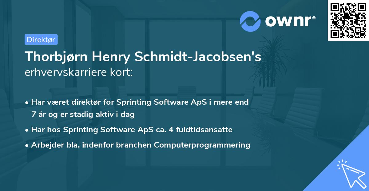Thorbjørn Henry Schmidt-Jacobsen's erhvervskarriere kort