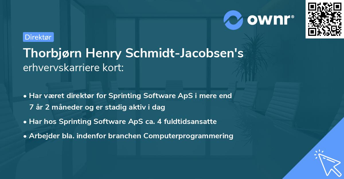 Thorbjørn Henry Schmidt-Jacobsen's erhvervskarriere kort