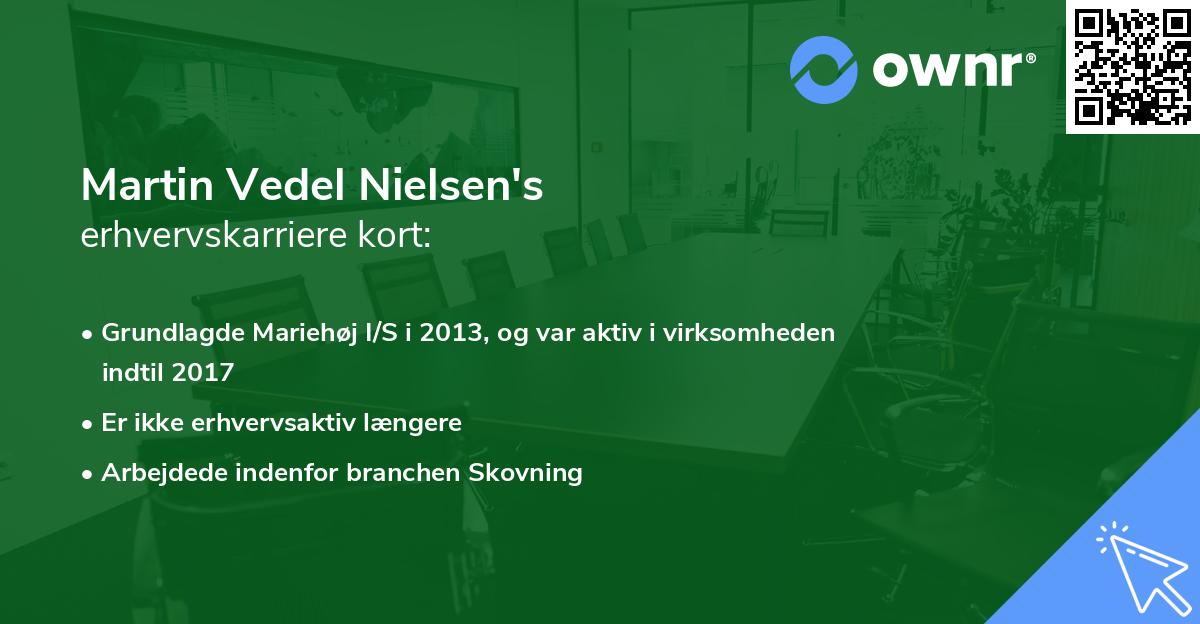Martin Vedel Nielsen's erhvervskarriere kort