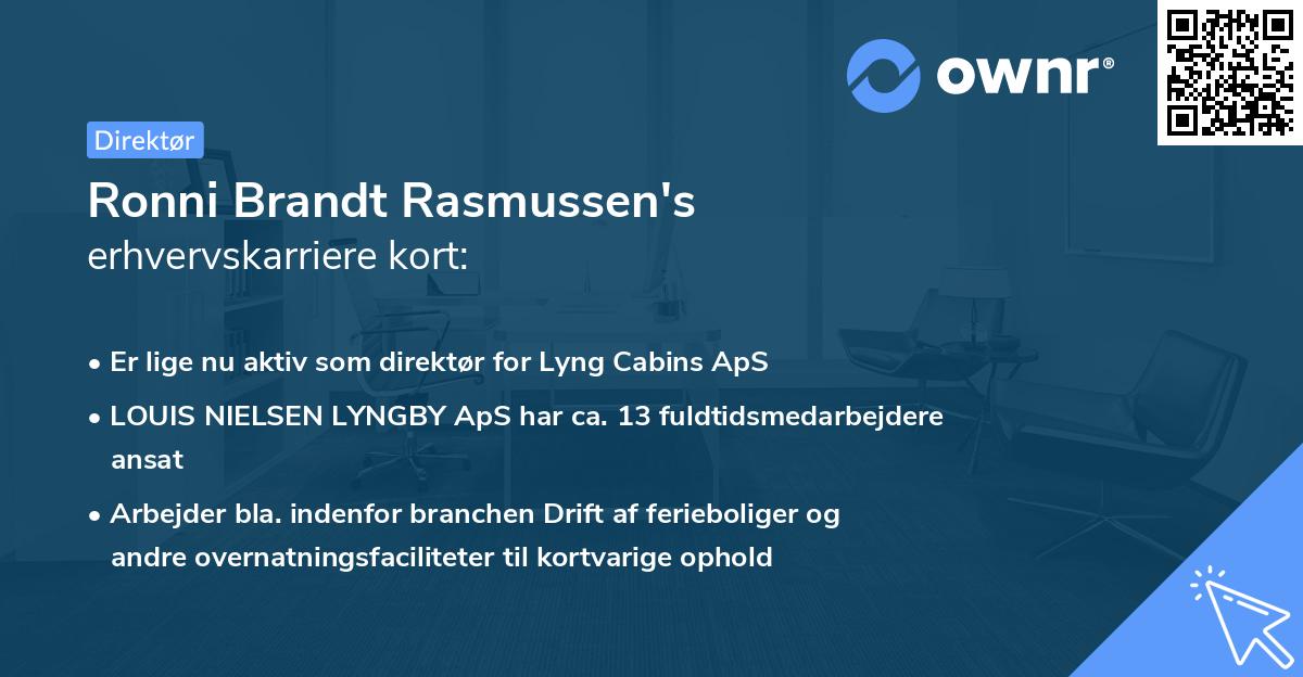 Ronni Brandt Rasmussen's erhvervskarriere kort