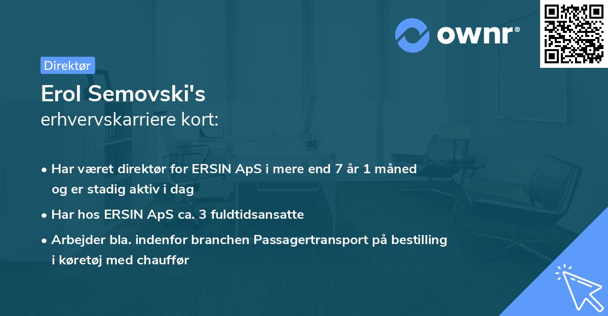 Erol Semovski's erhvervskarriere kort