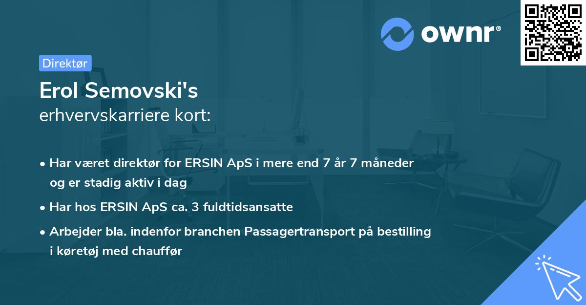 Erol Semovski's erhvervskarriere kort