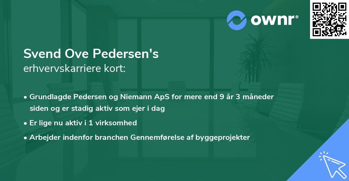 Svend Ove Pedersen's erhvervskarriere kort