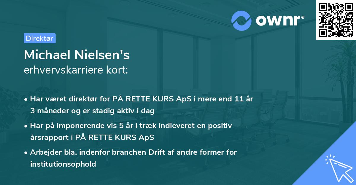 Michael Nielsen's erhvervskarriere kort