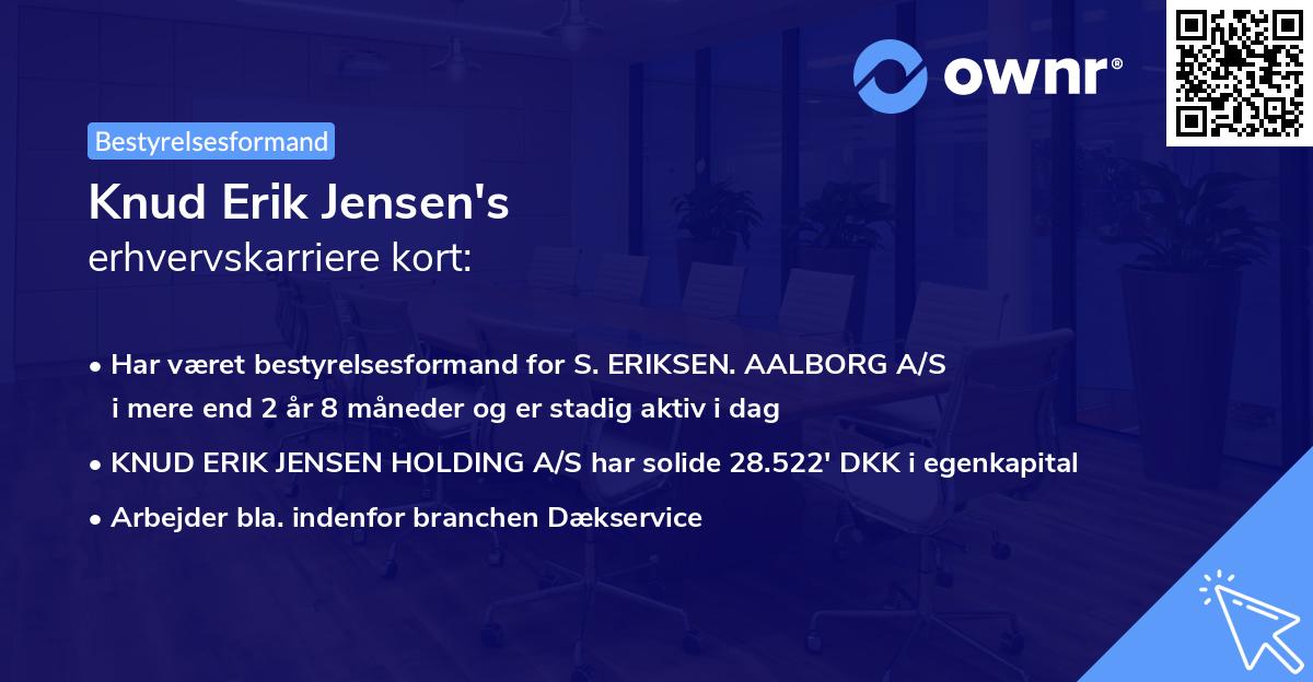 Knud Erik Jensen's erhvervskarriere kort