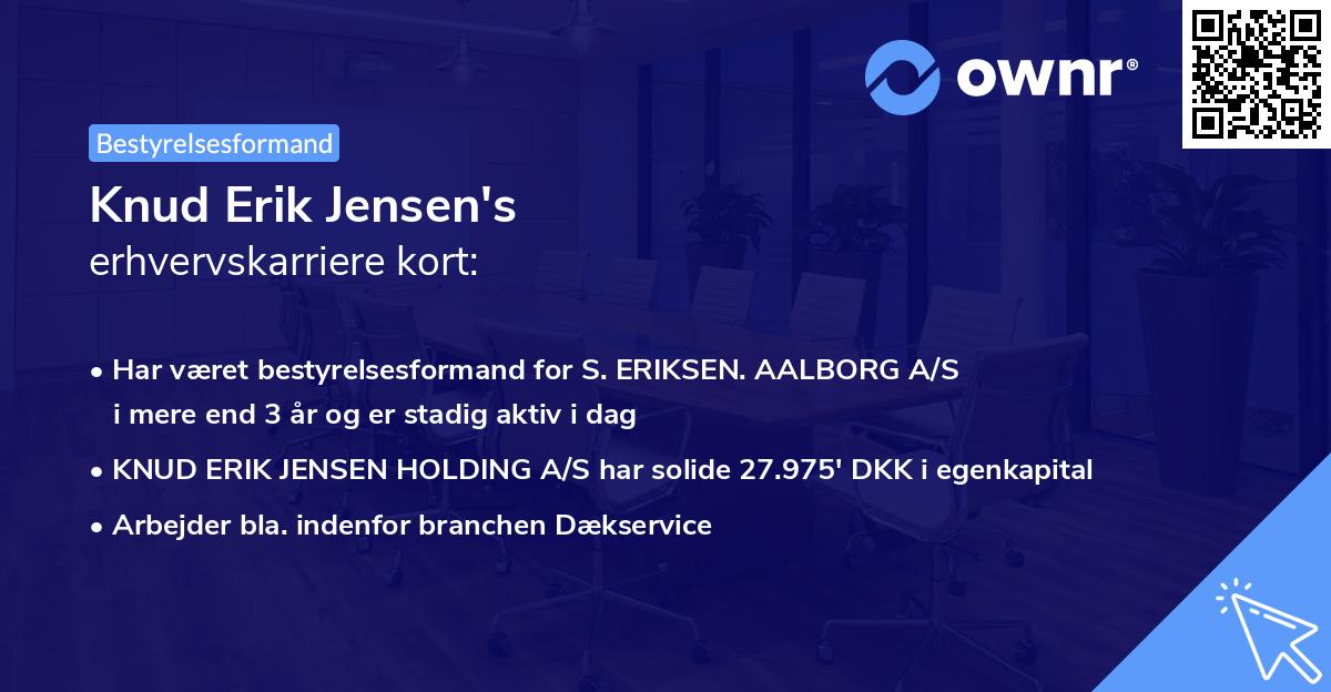 Knud Erik Jensen's erhvervskarriere kort