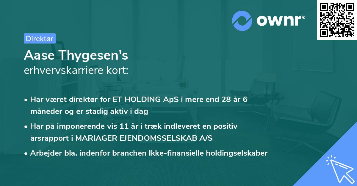 Aase Thygesen's erhvervskarriere kort
