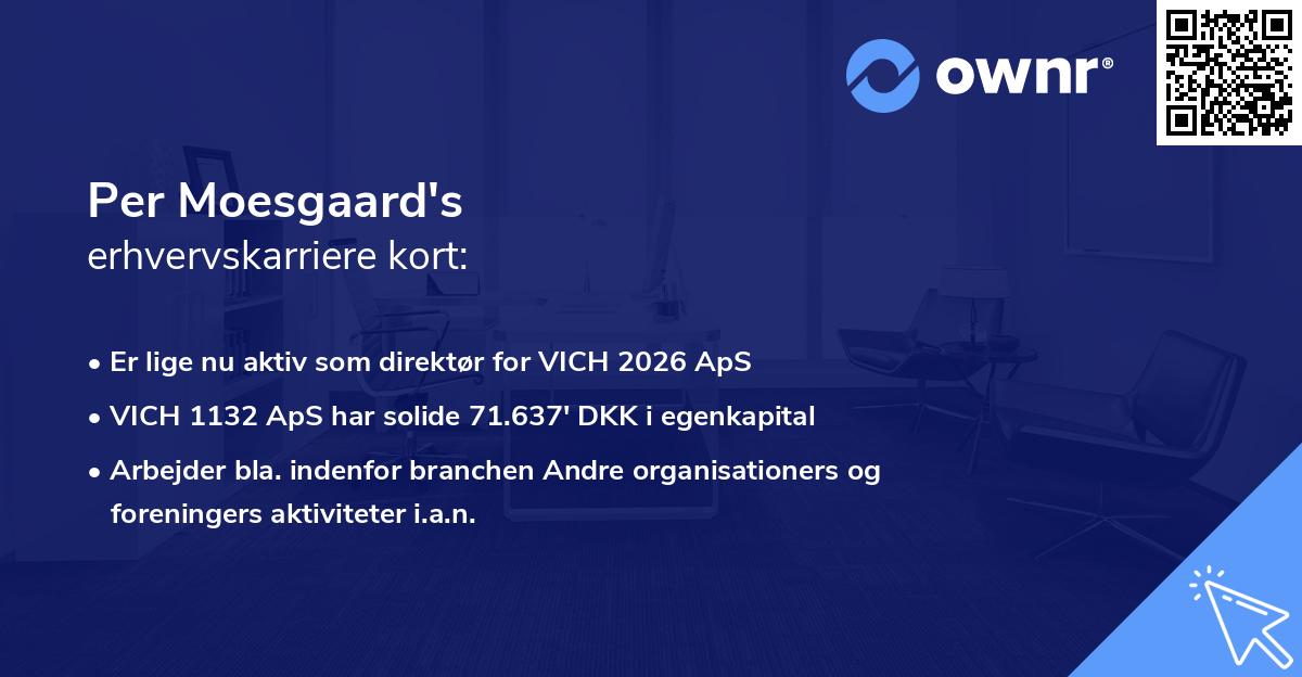 Per Moesgaard's erhvervskarriere kort