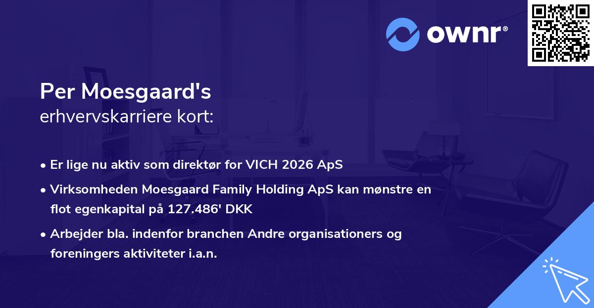 Per Moesgaard's erhvervskarriere kort