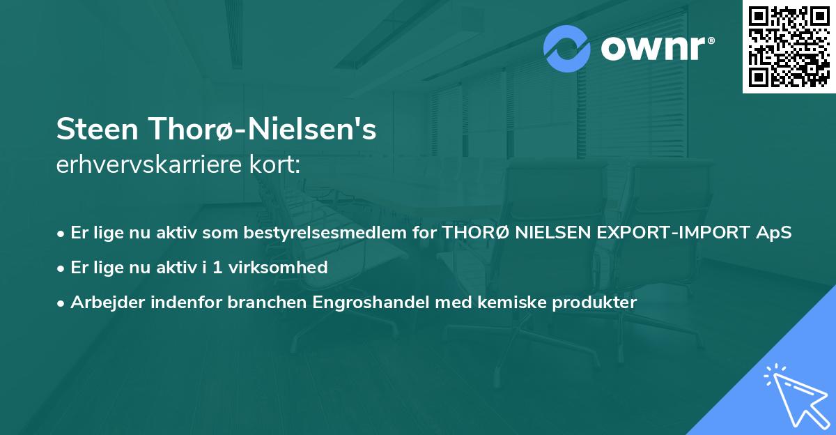 Steen Thorø-Nielsen's erhvervskarriere kort
