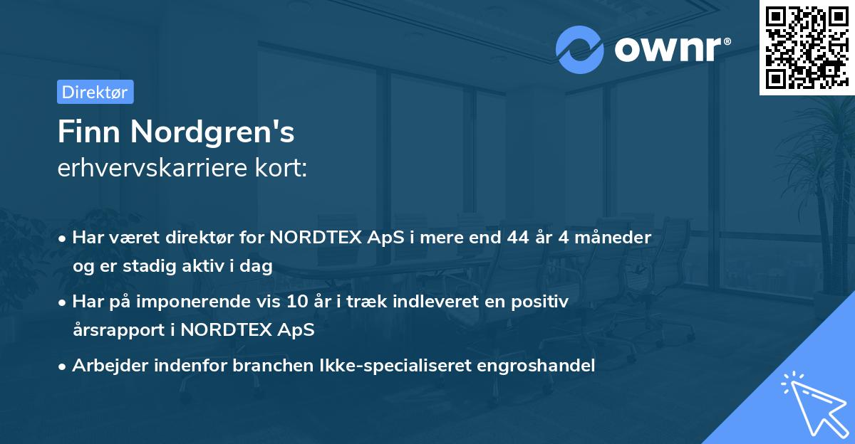 Finn Nordgren's erhvervskarriere kort