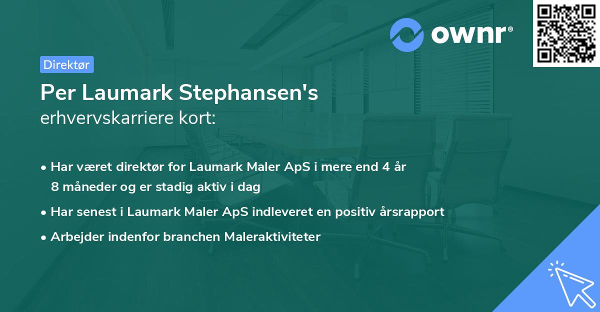 Per Laumark Stephansen's erhvervskarriere kort