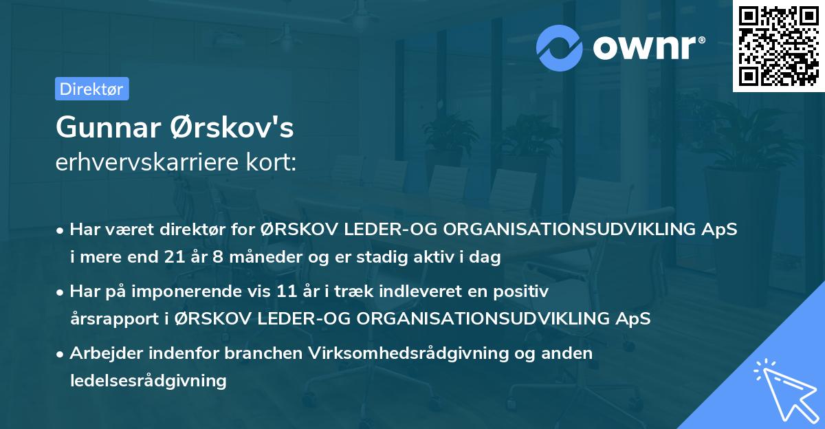 Gunnar Ørskov's erhvervskarriere kort