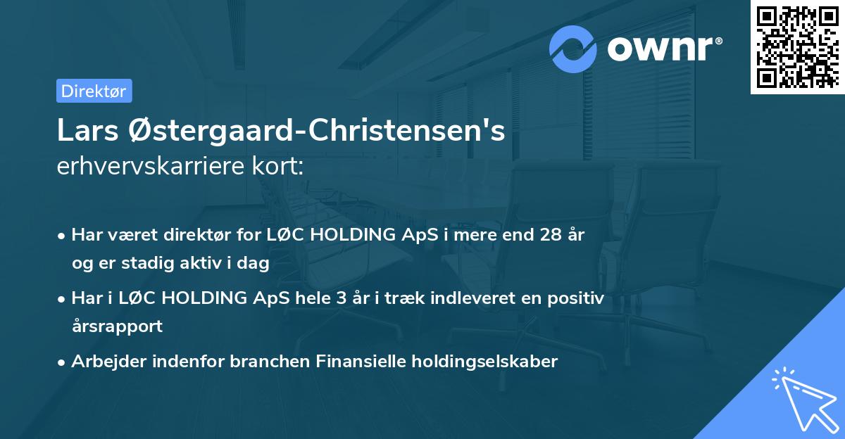 Lars Østergaard-Christensen's erhvervskarriere kort