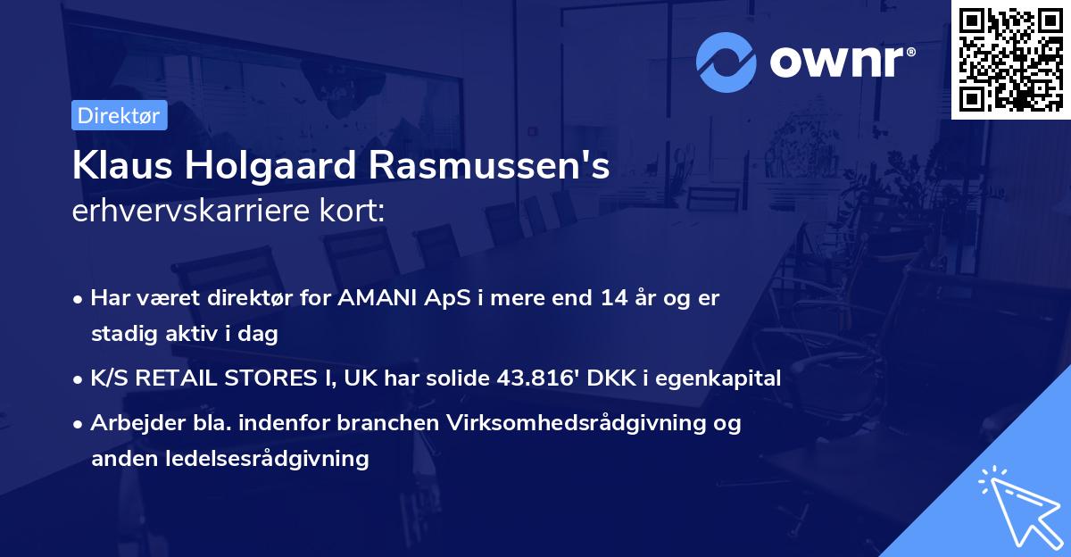 Klaus Holgaard Rasmussen's erhvervskarriere kort