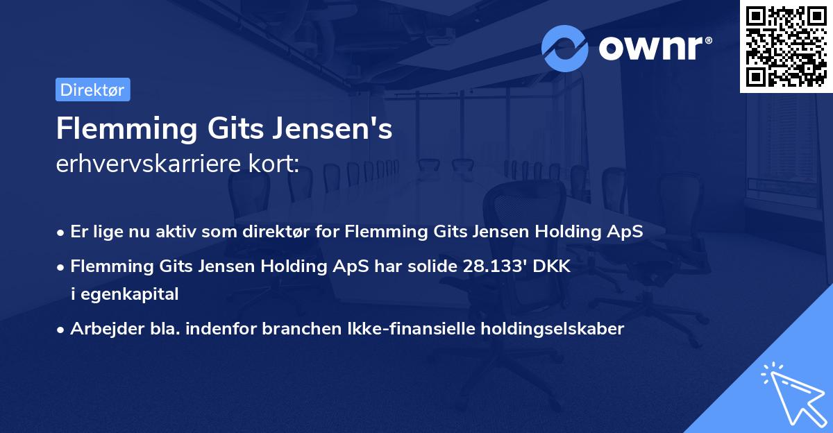 Flemming Gits Jensen's erhvervskarriere kort