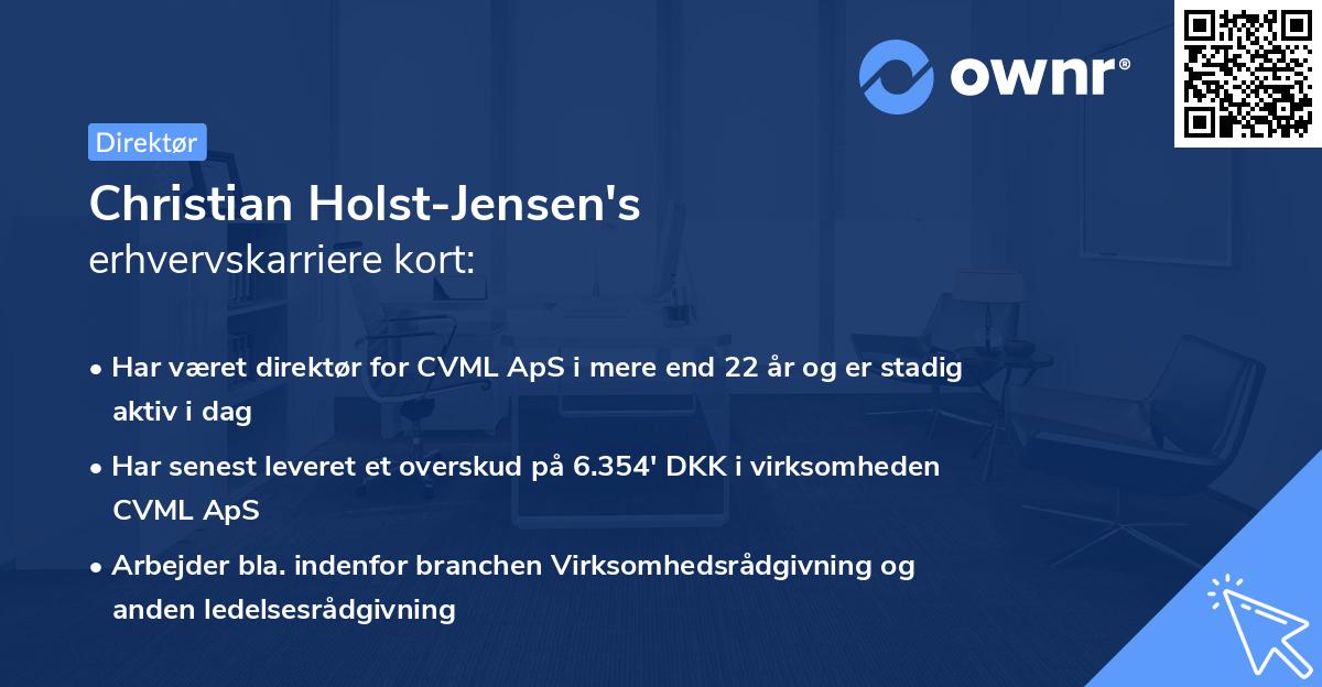 Christian Holst-Jensen's erhvervskarriere kort