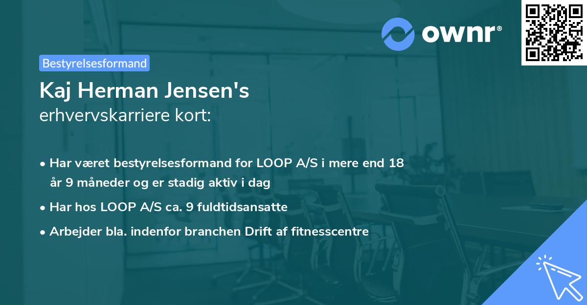 Kaj Herman Jensen's erhvervskarriere kort