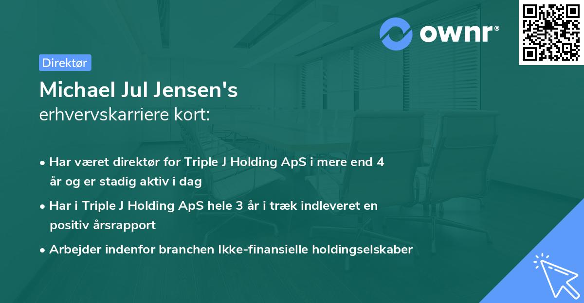 Michael Jul Jensen's erhvervskarriere kort