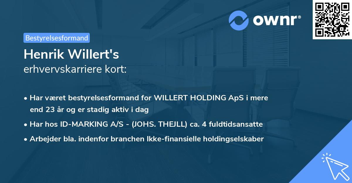 Henrik Willert's erhvervskarriere kort