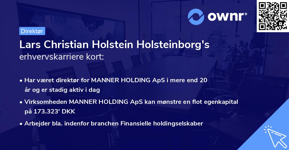 Lars Christian Holstein Holsteinborg's erhvervskarriere kort